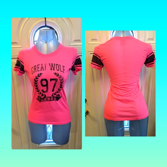 5/$25 Small short sleeve pink great wolf 97 Tshirt. By exist. Great shape - Picture 1 of 4